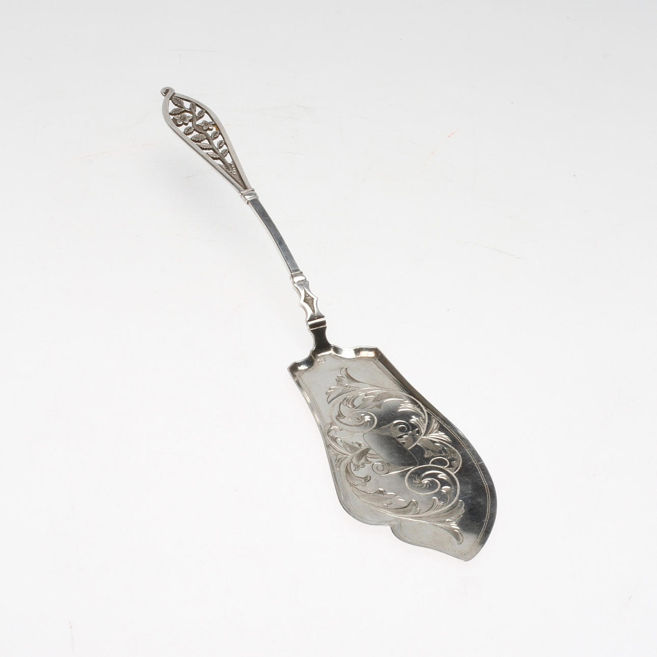 FISKSPADE, silver, C. Jonsson, Linköping 1891.