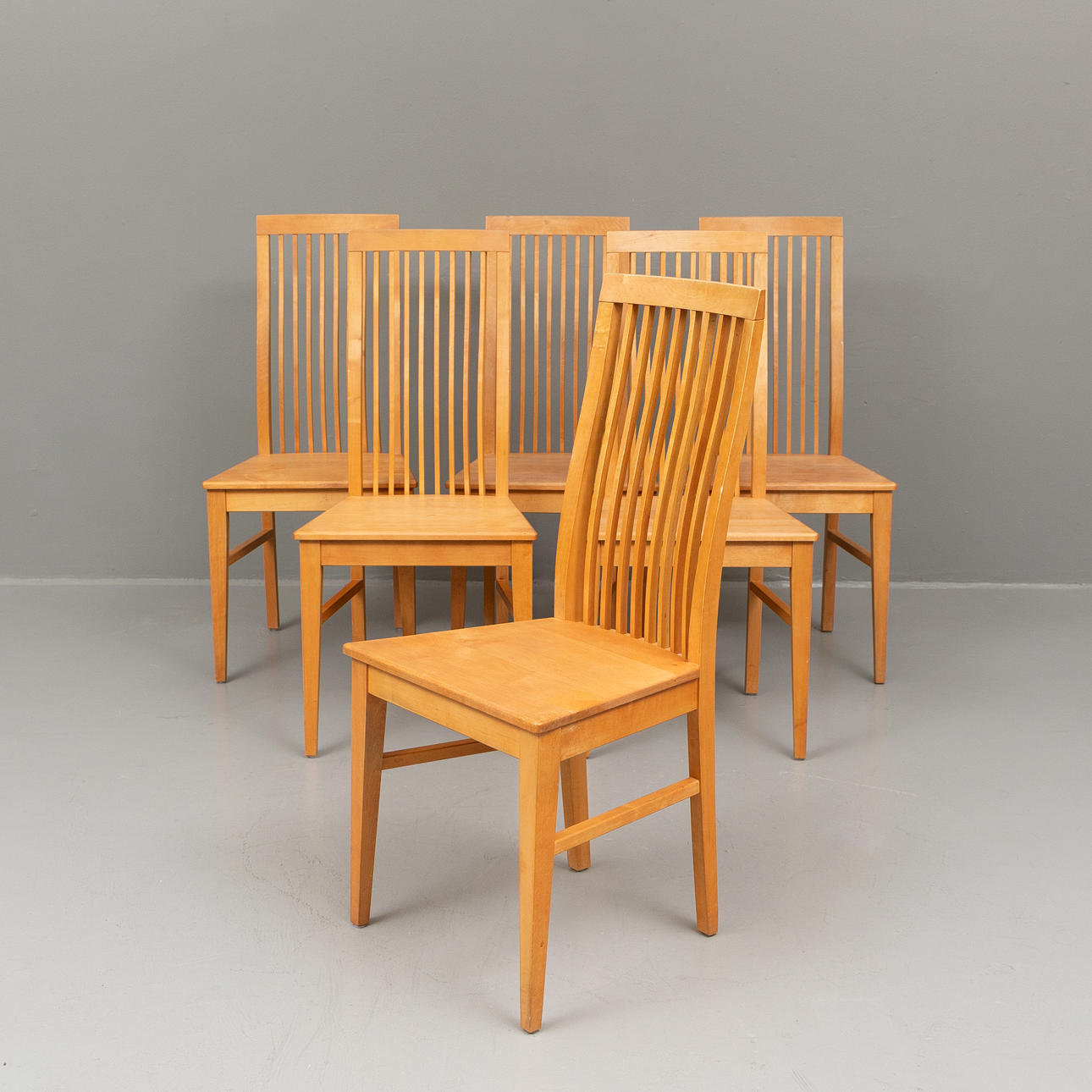 Dining chairs, 6 pcs, al.