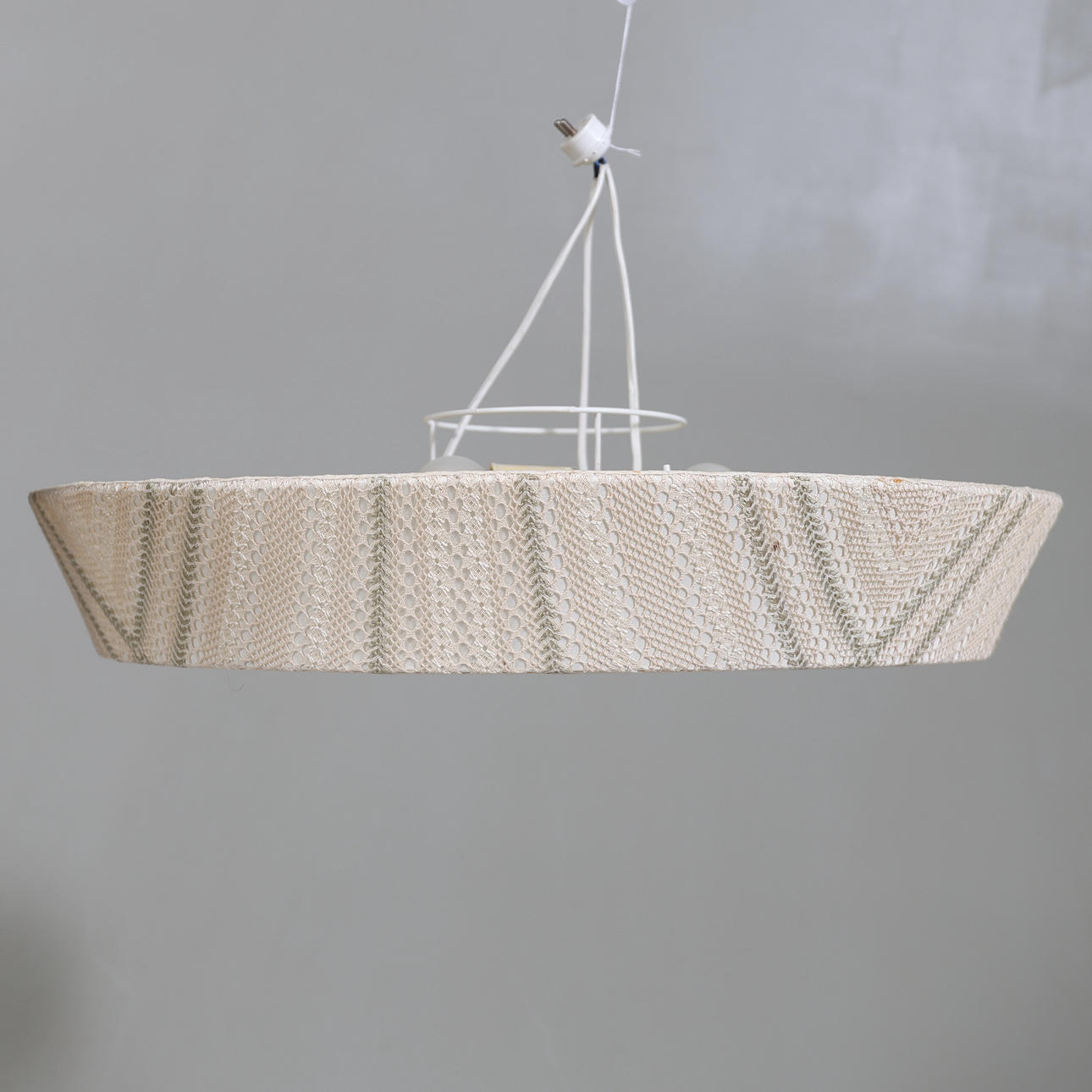 A textile ceiling plafond, handstitched, 20th century.