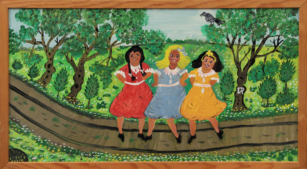 OLGA RINGQVIST. OIL, on panel, unsigned.