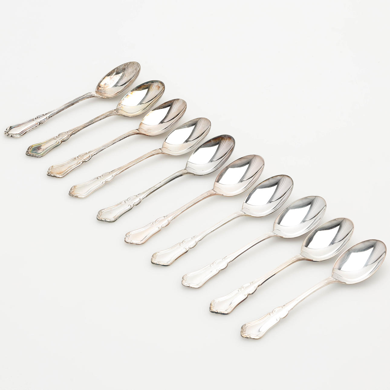 SPOONS, 10 pcs, silver, “Harmony”, weight 169 grams.