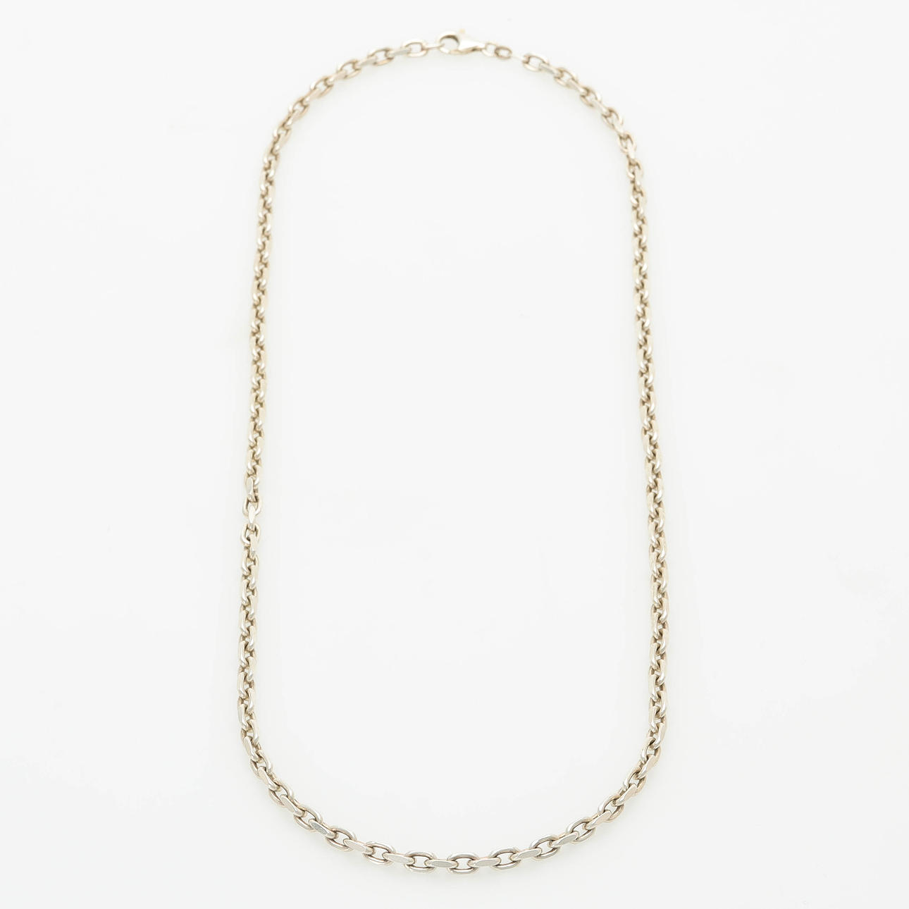 HALSKEDJA, sterlingsilver, ankarlänk, längd 60 cm.