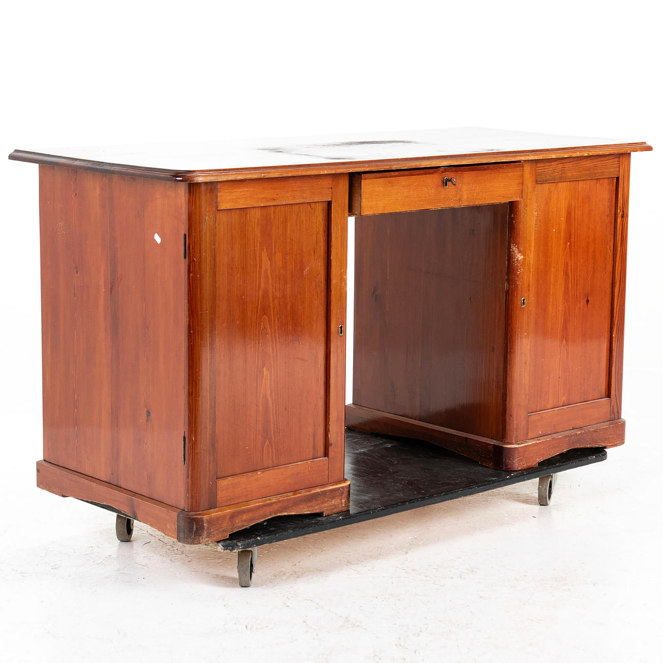 A mid 20th century pine desk.