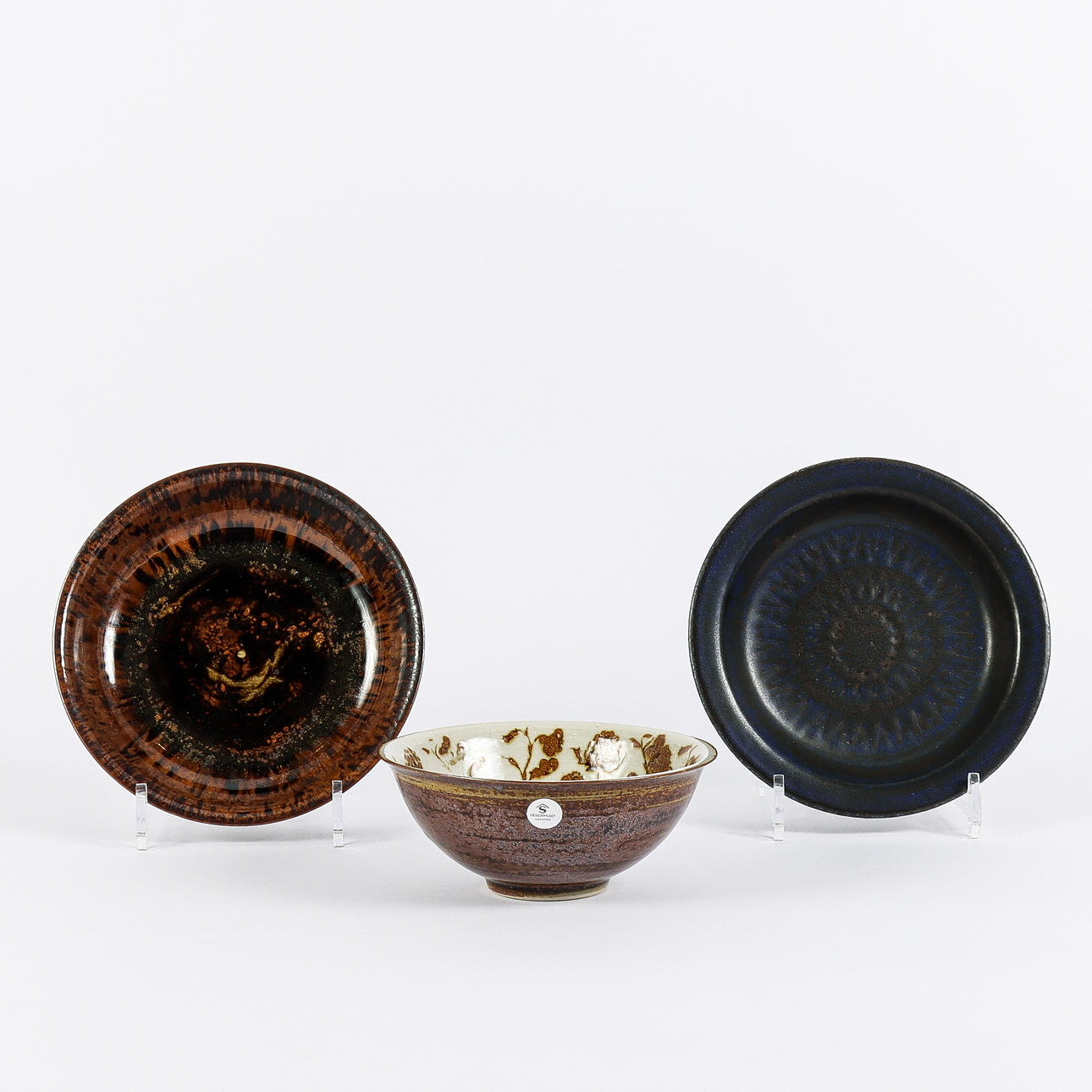 CARL-HARRY STÅLHANE. Stengods 3 delar.