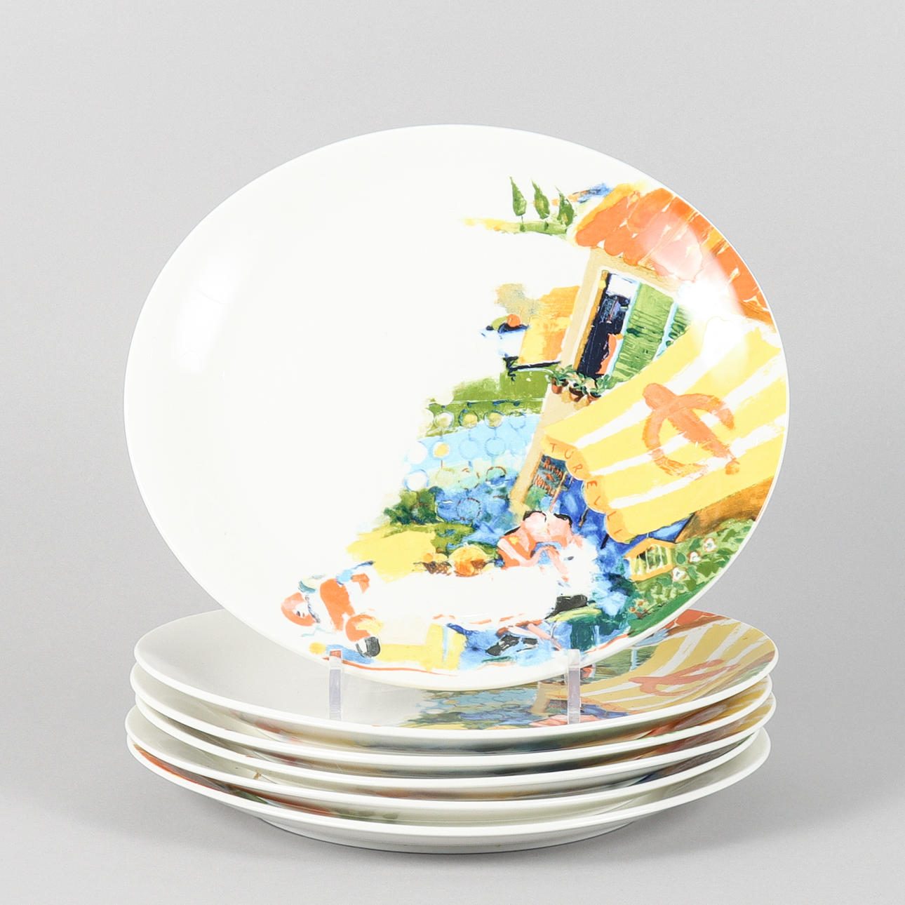 TALLRIKAR 6 stycken, porslin, Turelli.