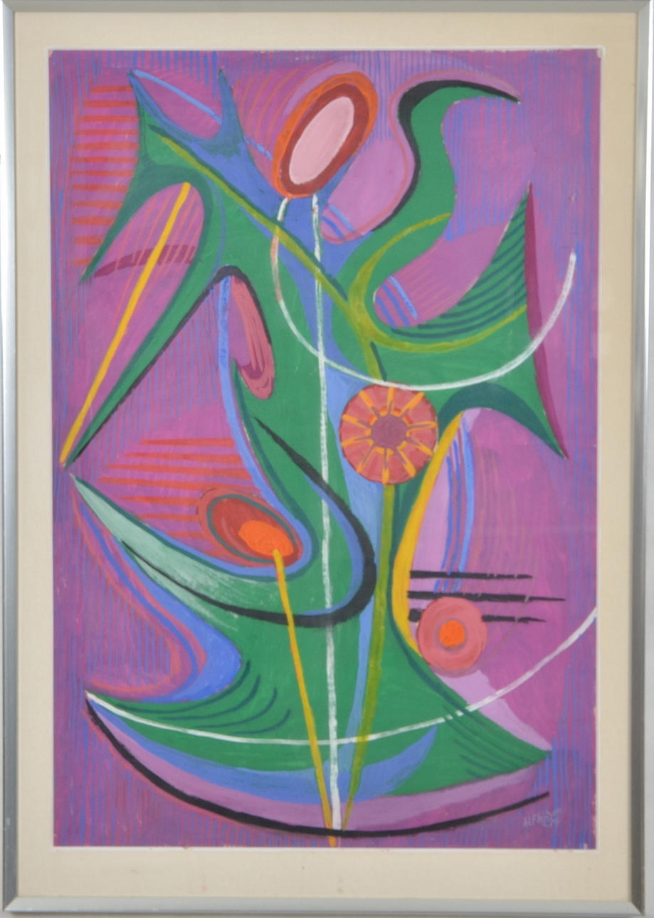 ALF HJALMARSSON. Gouache.