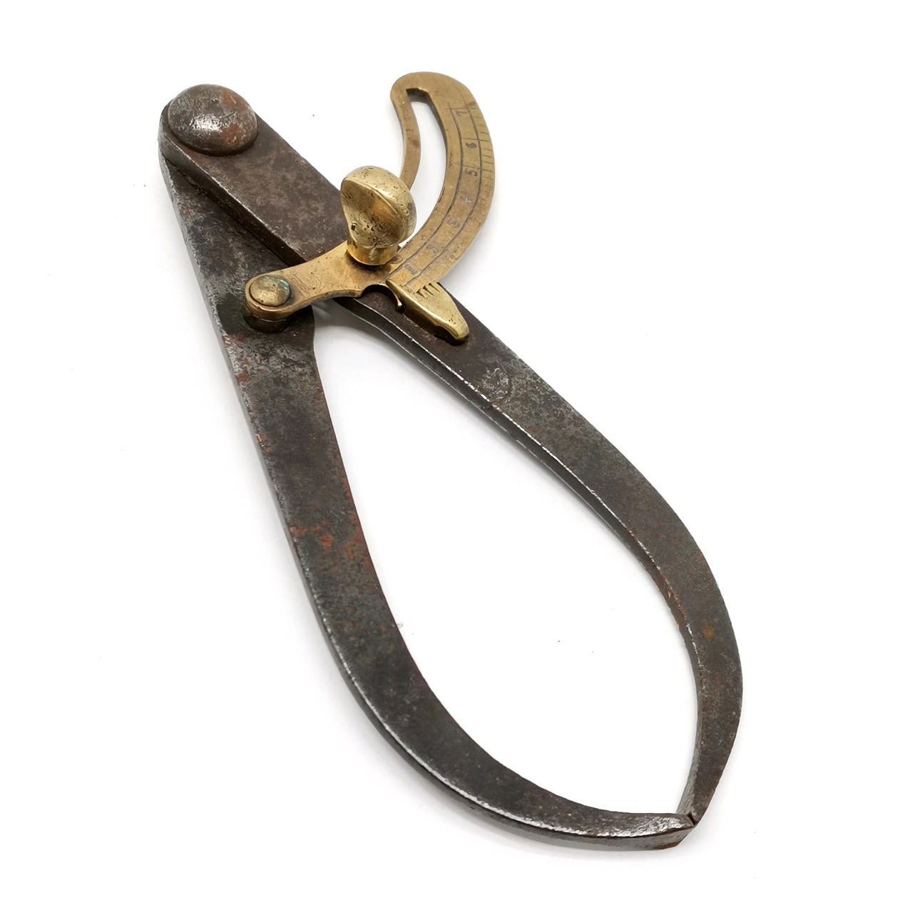 ANTIQUE STEEL & BRASS CALLIPERS.