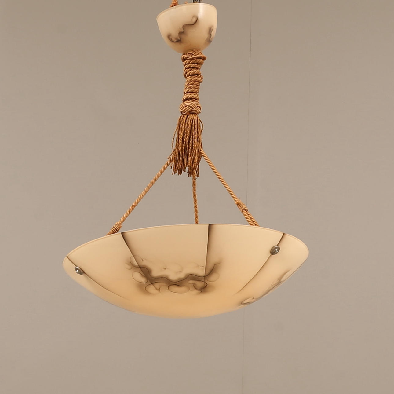 A glass and plastic ceiling lamp, 20th century.