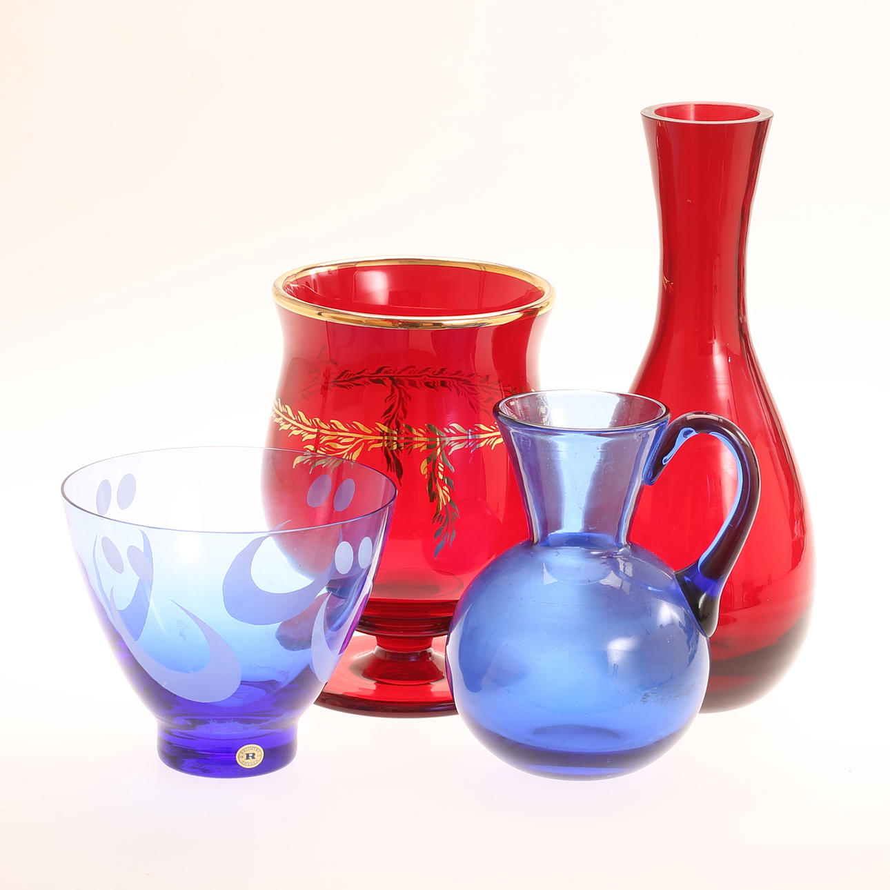 GLASS OBJECTS, 4 pieces, Reijmyre.
