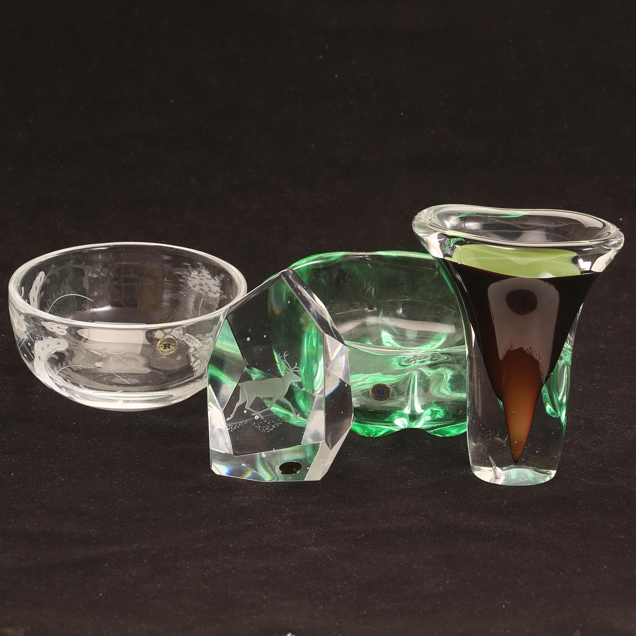 GLASS OBJECTS, 4 pieces, Reijmyre.