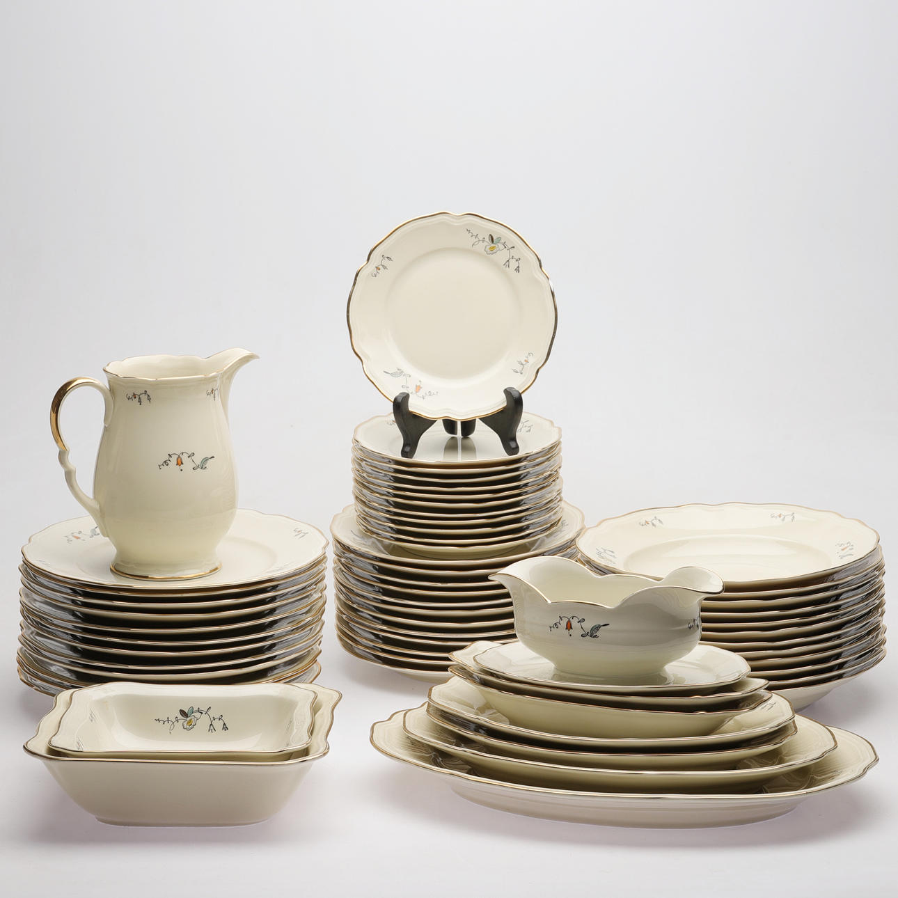 TABLEWARE, 58 pieces, porcelain, Hackefors.