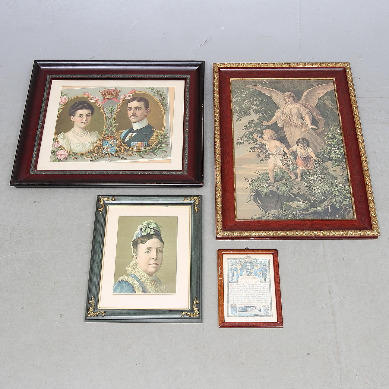 TAVLOR, 4 st, bland annat kungligheter, omkring 1900.