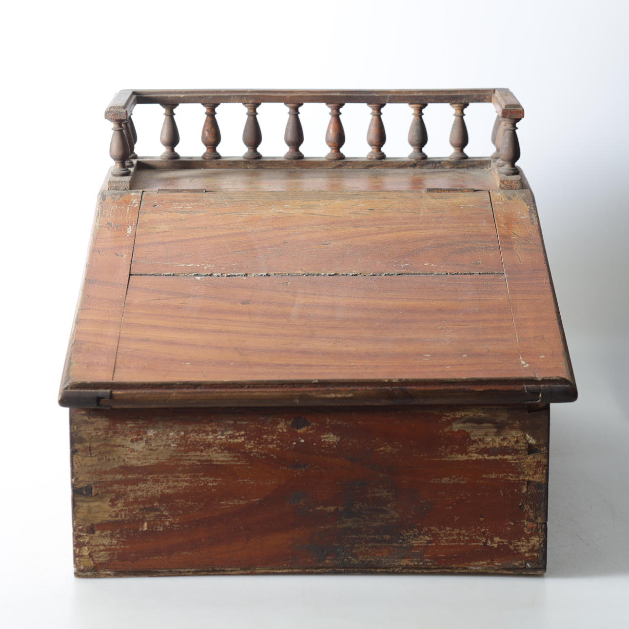 A painted pine writing desk, 18th/20th century.