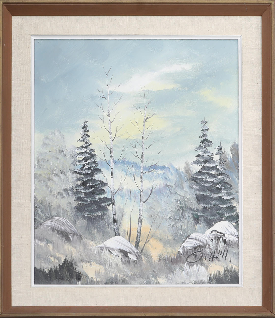 OIDENTIFIERAD KONSTNÄR. Oil on canvas, signed.