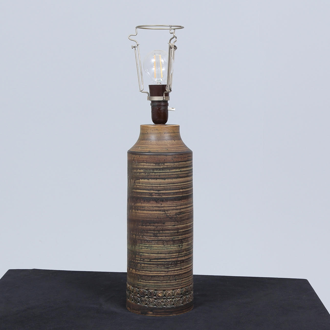 A ceramic table lamp, Gold Hook.