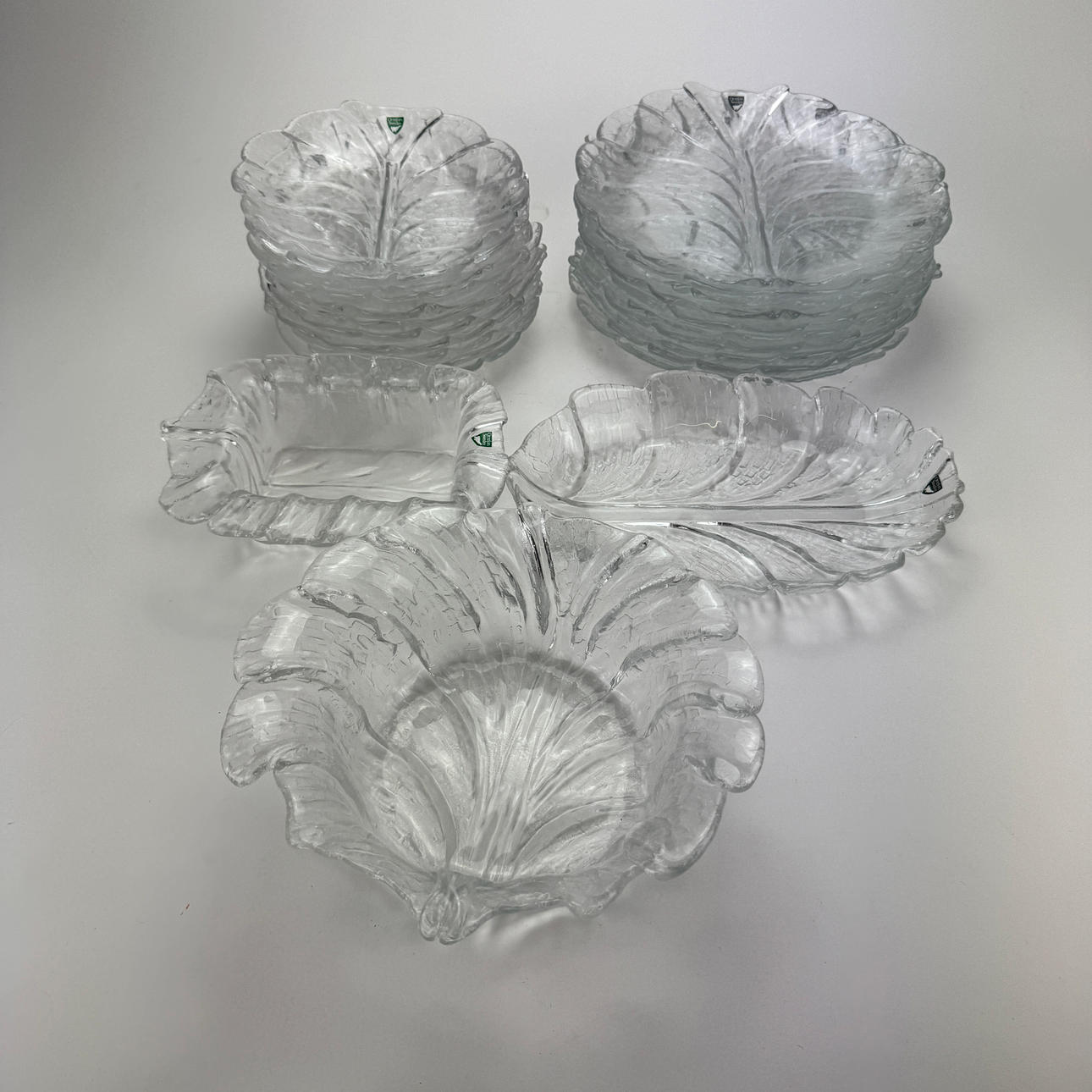 LARS HELLSTEN. Servisdelar, 24 delar, "Eden", Orrefors.