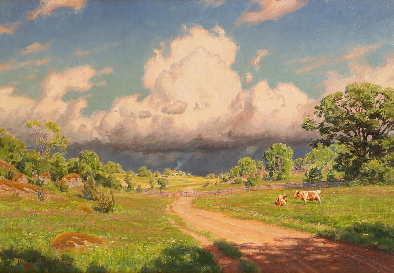 JOHAN KROUTHÉN. Oil on canvas, signed 1907.