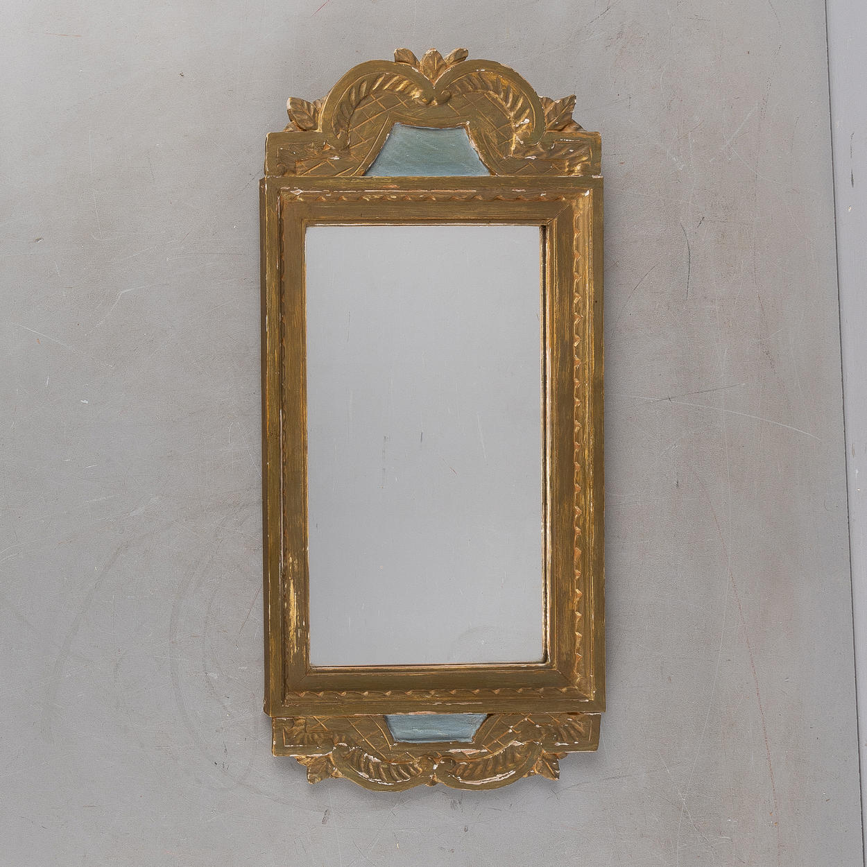 A mirror, bronzed frame, 20th century.