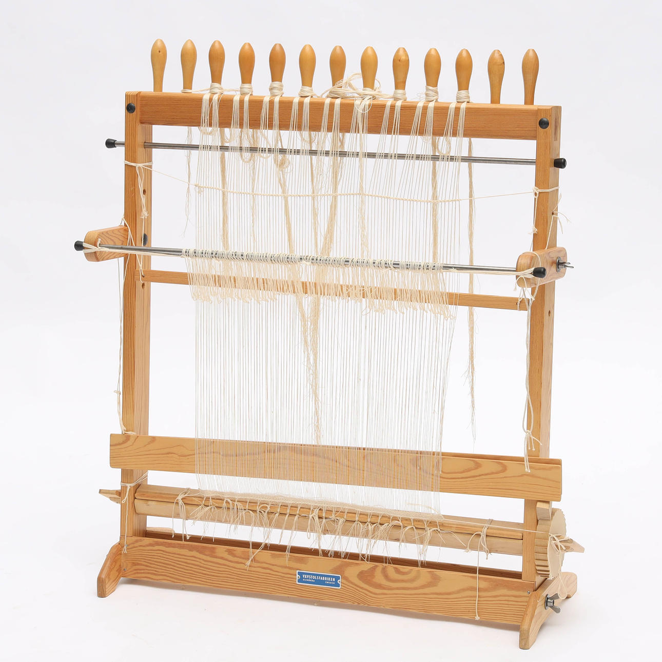 TABLE LOOM, tray marked Væstolsfabriken Glimåkra.