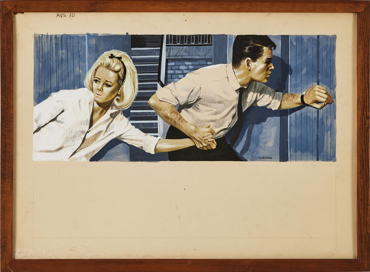 YRJÖ EDELMANN. “Avs 10", gouache on paper, signed.