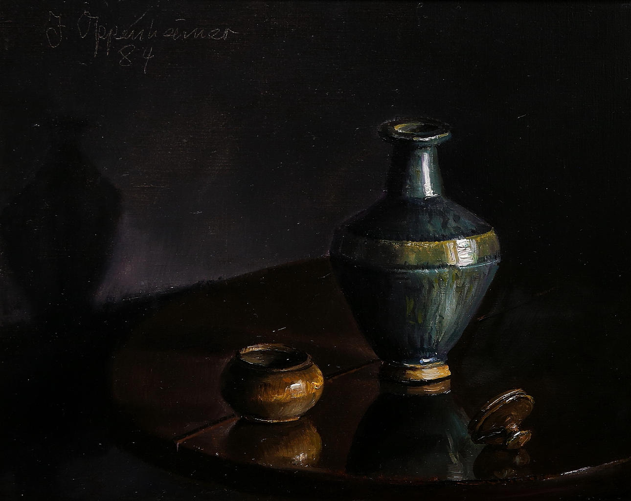 JOHNNY OPPENHEIMER. oil on canvas, signed and dated 84.