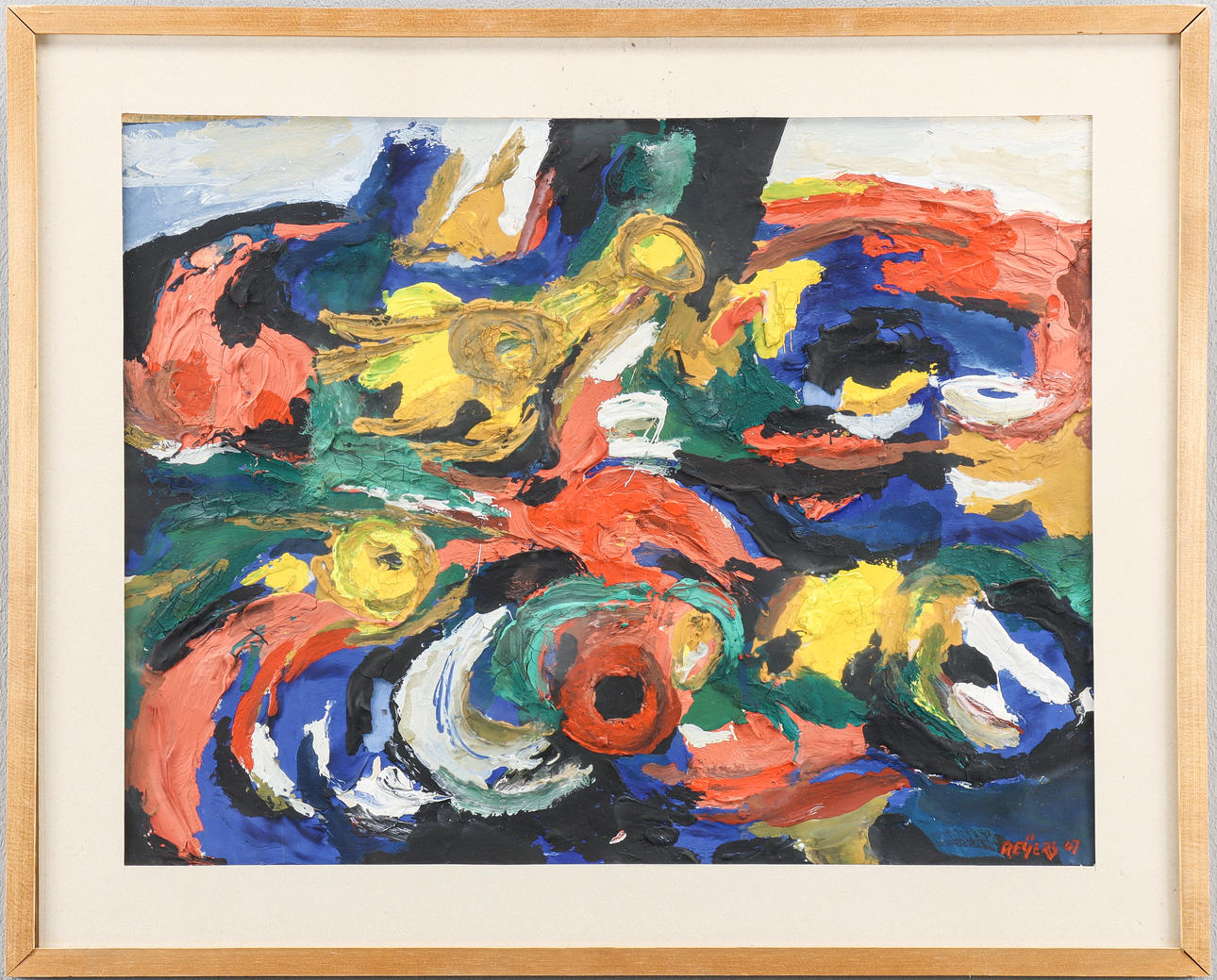HERMAN REIJERS. Gouache, signed 67.