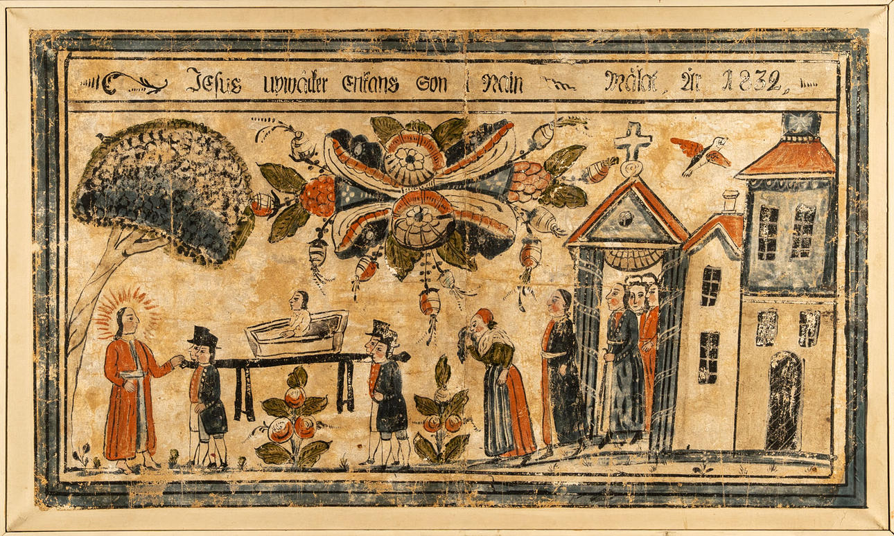 INTERIOR PAINTING ON CANVAS, DATED YEAR 1832.