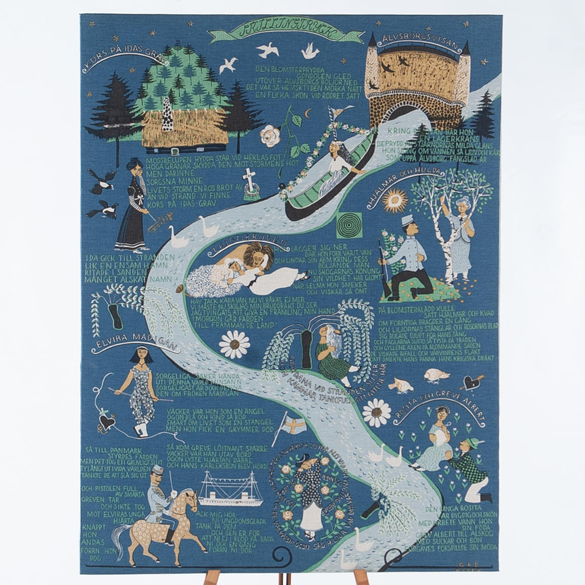 GRETA P:SON DIGMAN. TEXTILE PRINT, “Skillingprint.