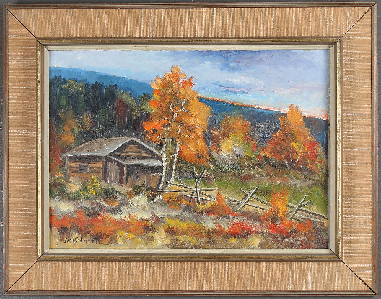 FINGAL WINROTH. Höstlandskap, olja på pannå, signerad.