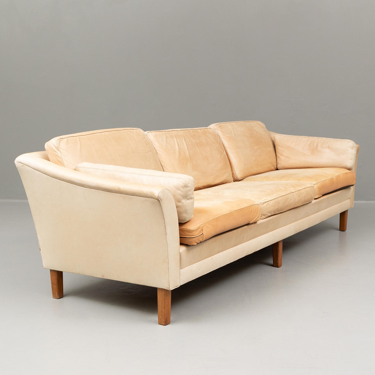 SOFA, leather upholstery, Dux, 1960/70s.
