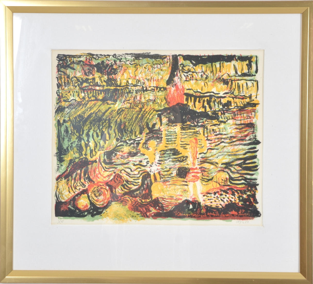 SVEN X-ET ERIXSON. Färglitografi.