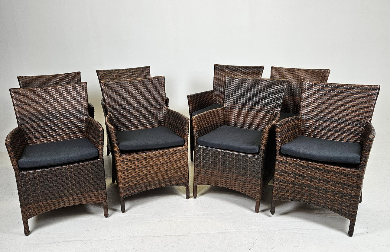 TRÄDGÅRDSFÅTÖLJER, 8 st.