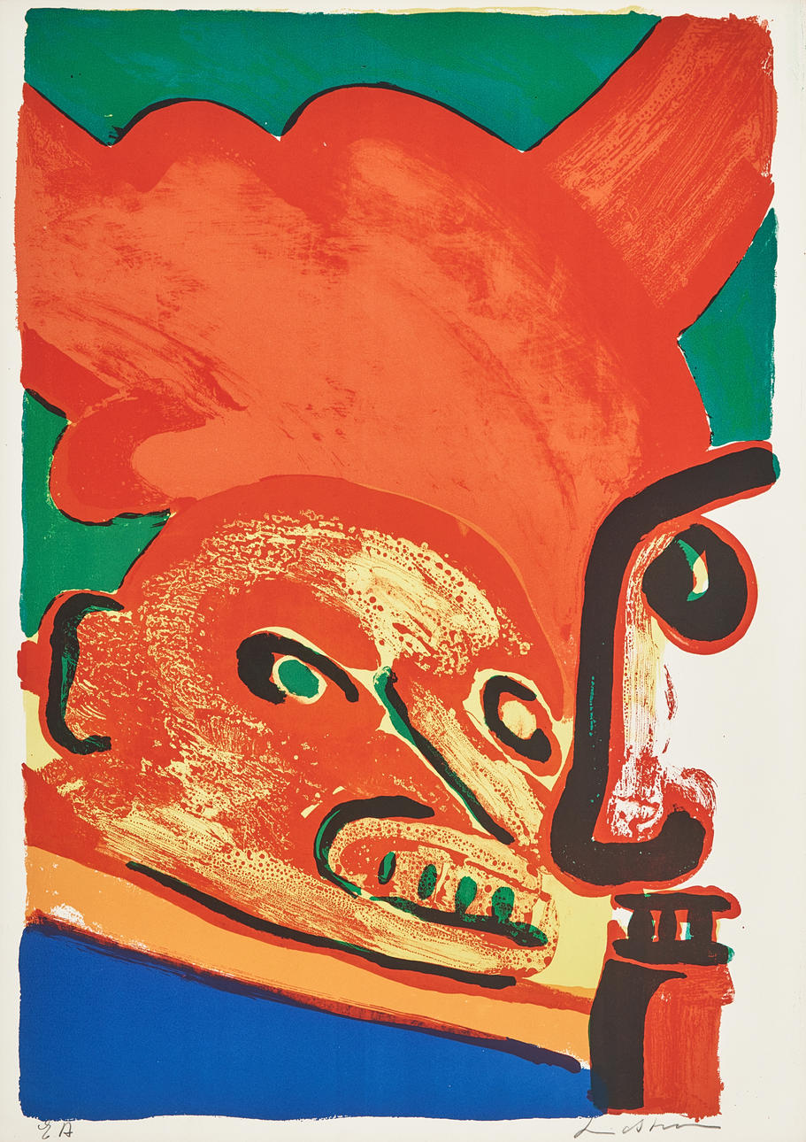 BENGT LINDSTRÖM. Figure composition, signed, EA, color lithograph.