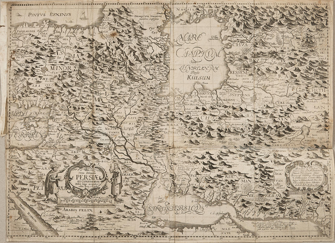 NOVA DELINEATIO PERSIAE FROM OLEARIUS'S TRAVELS.