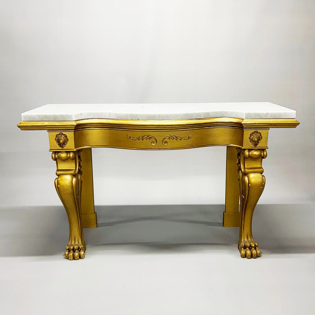 19THC MARBLE TOPPED TABLE.