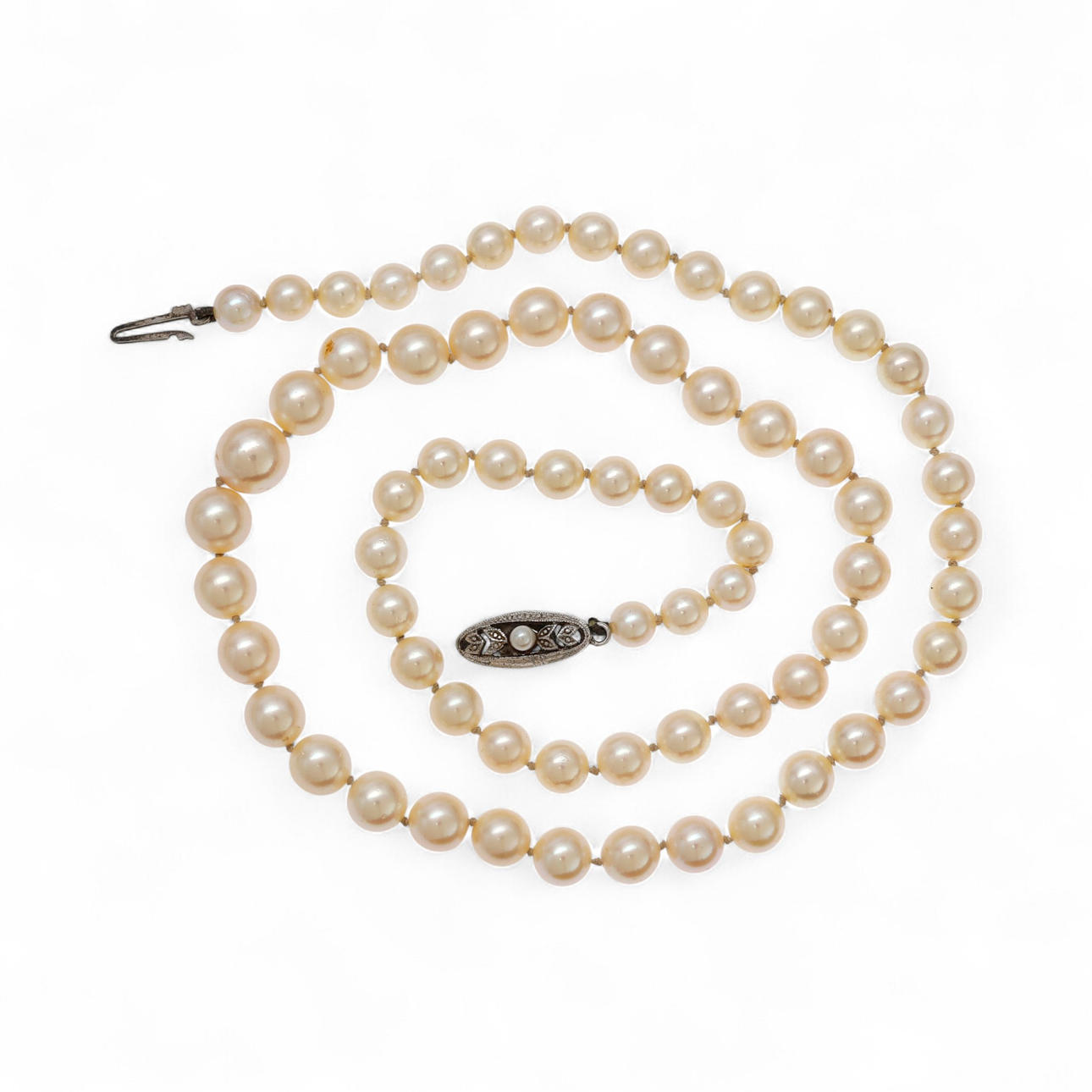 Gradient pearls choker.