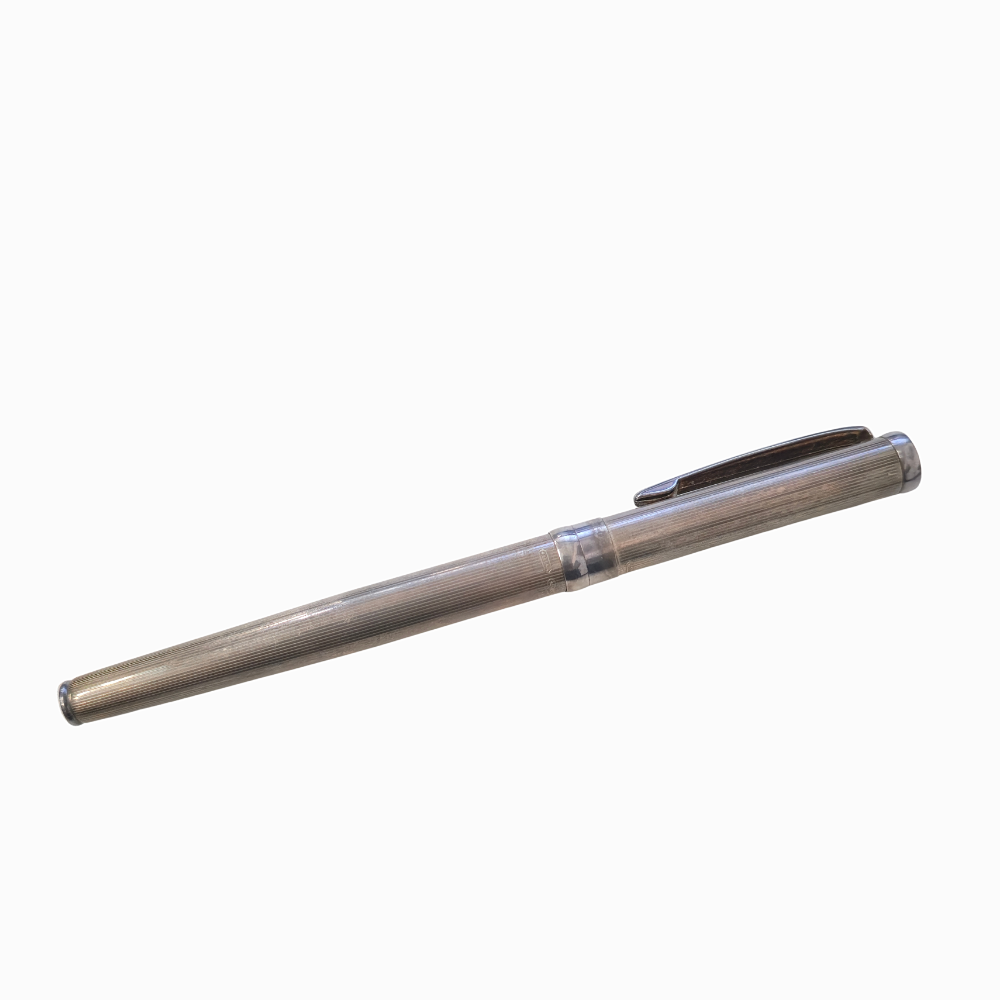 PUNCHED SILVER FOUNTAIN PEN.