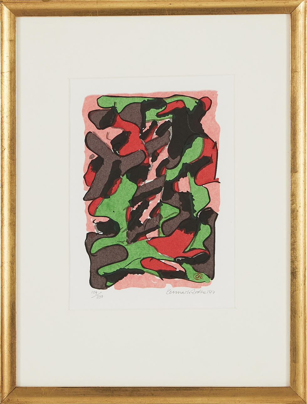 LENNART RODHE. Composition, color lithography. Art - Engravings ...