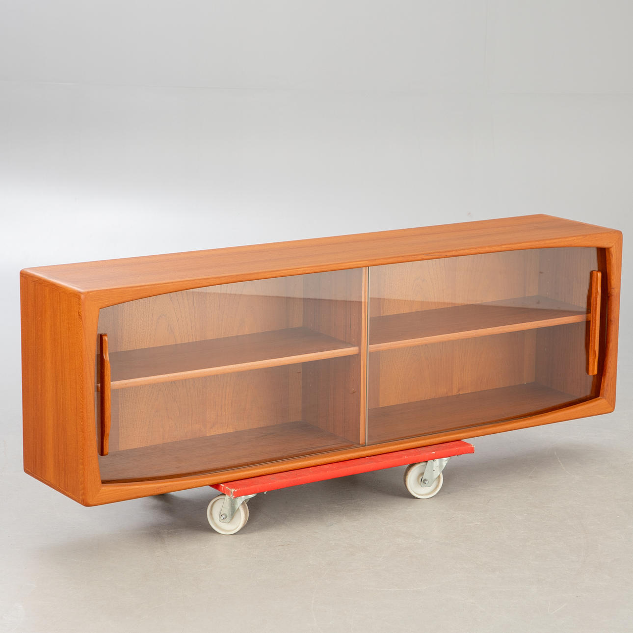 Teak hanging display cabinet, Denmark.