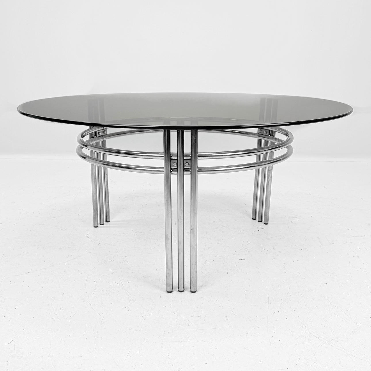 GLASS TABLE - Space Age coffee table 1970s.