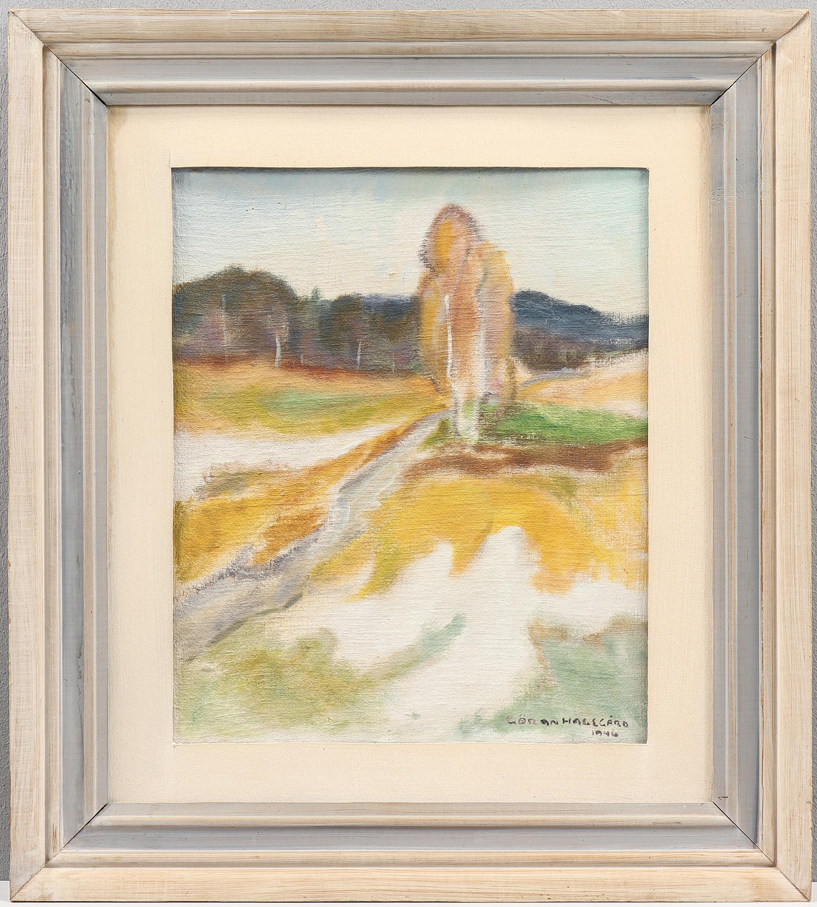 GÖRAN HAGEGÅRD. Oil on panel, signed 1946.