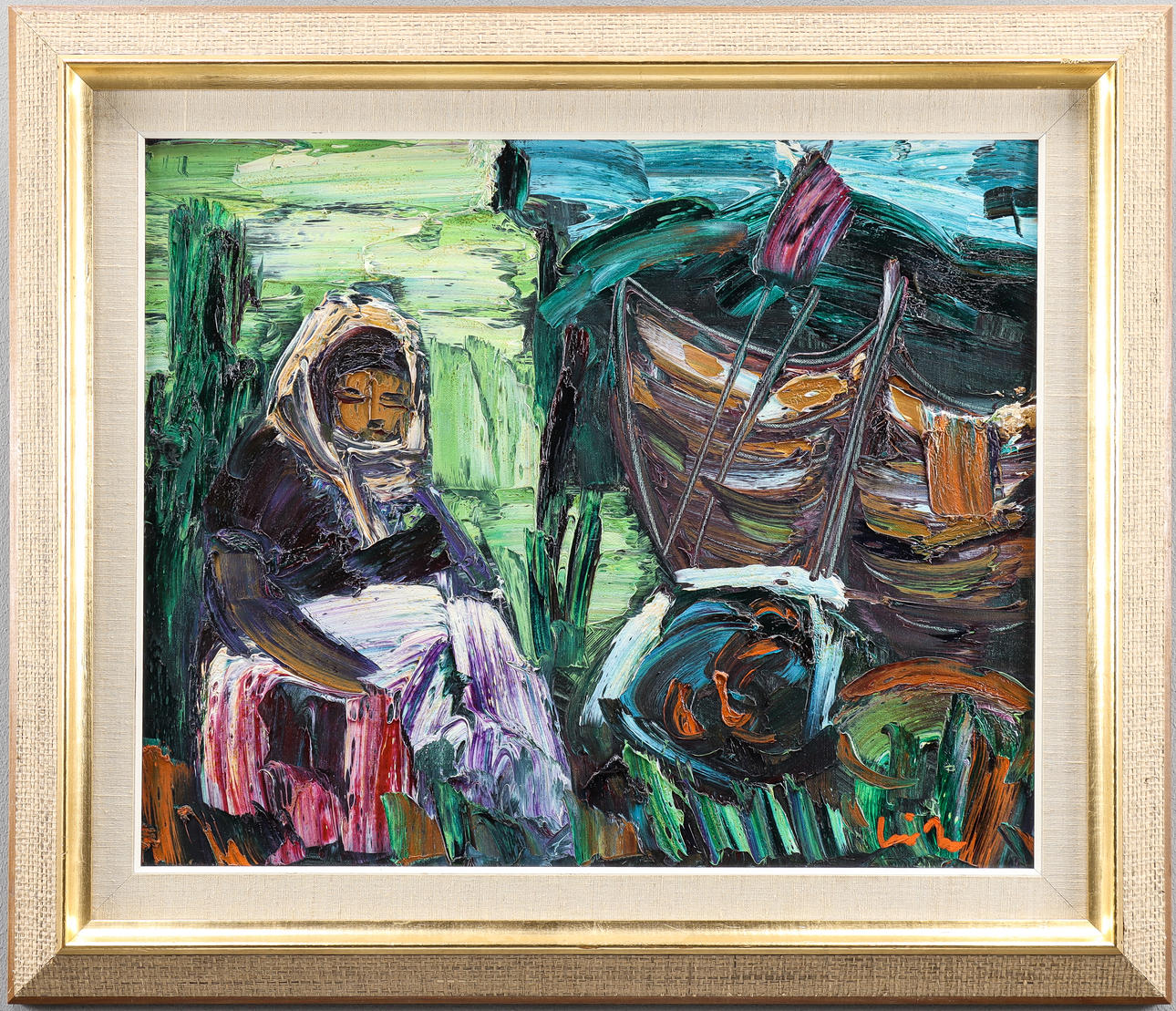 ERIK LOO oil on canvas, signed.