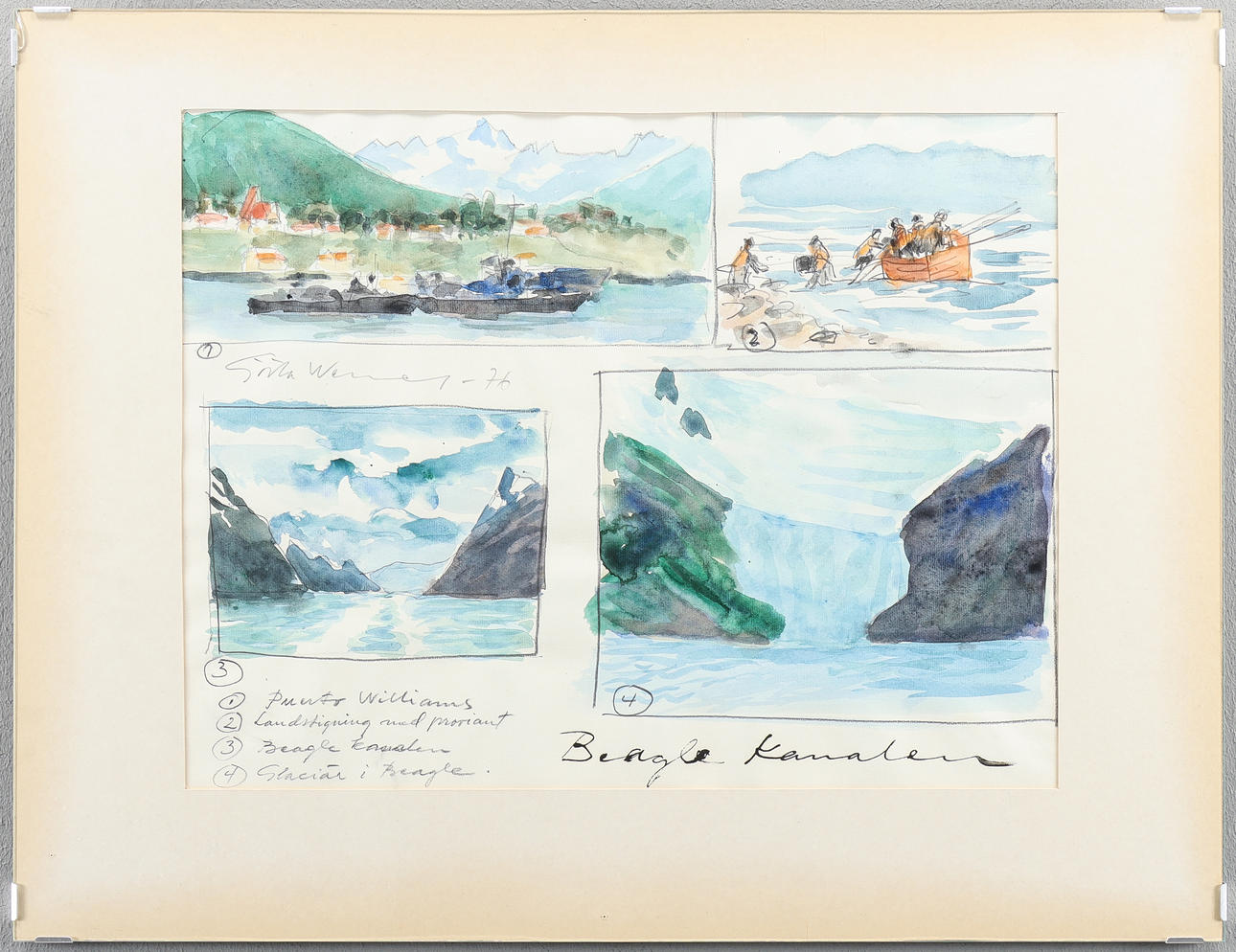 GÖSTA WERNER. Watercolour, signed -76.