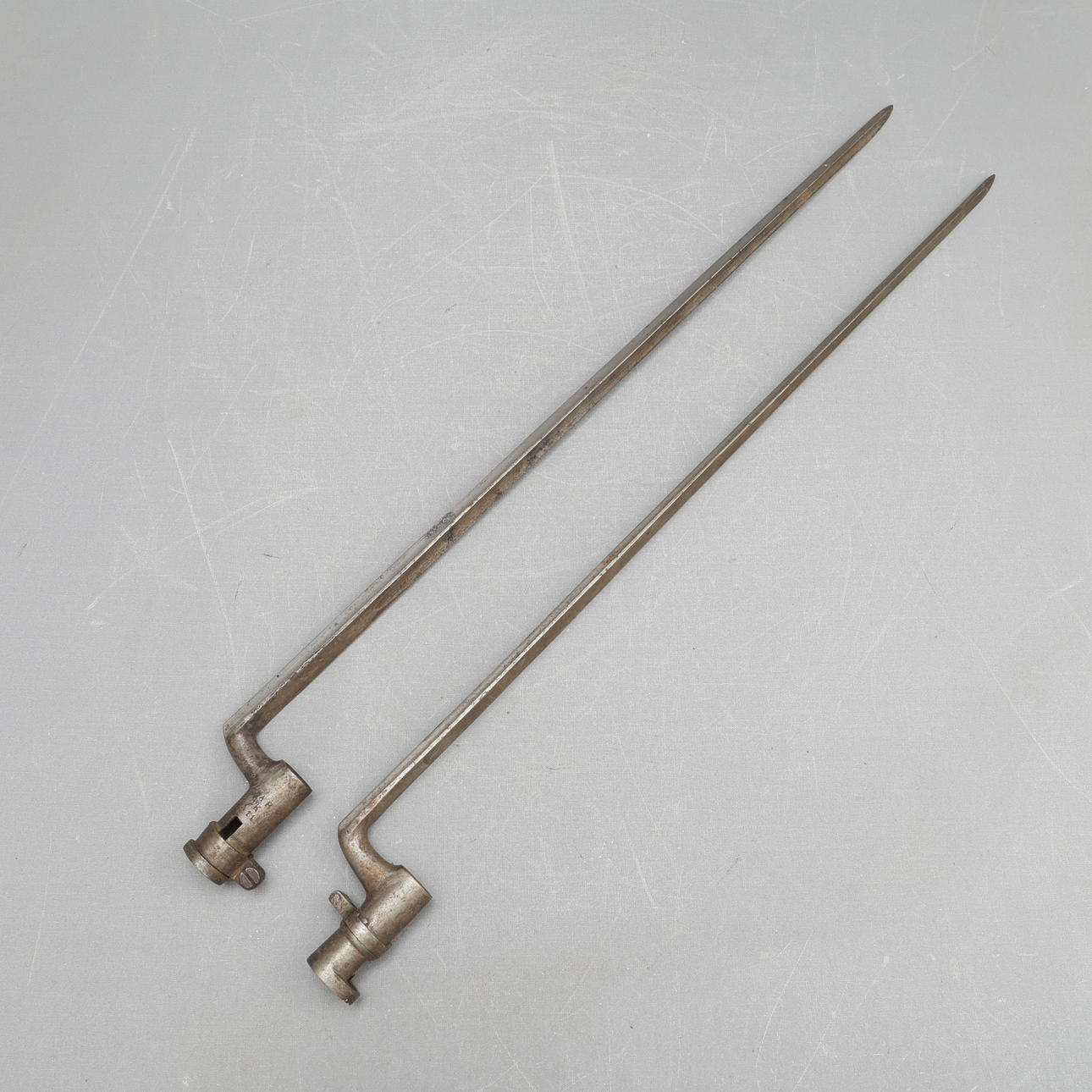 SOCKET BAYONETS, 2 pieces, 1 marked GAR 1K N11.