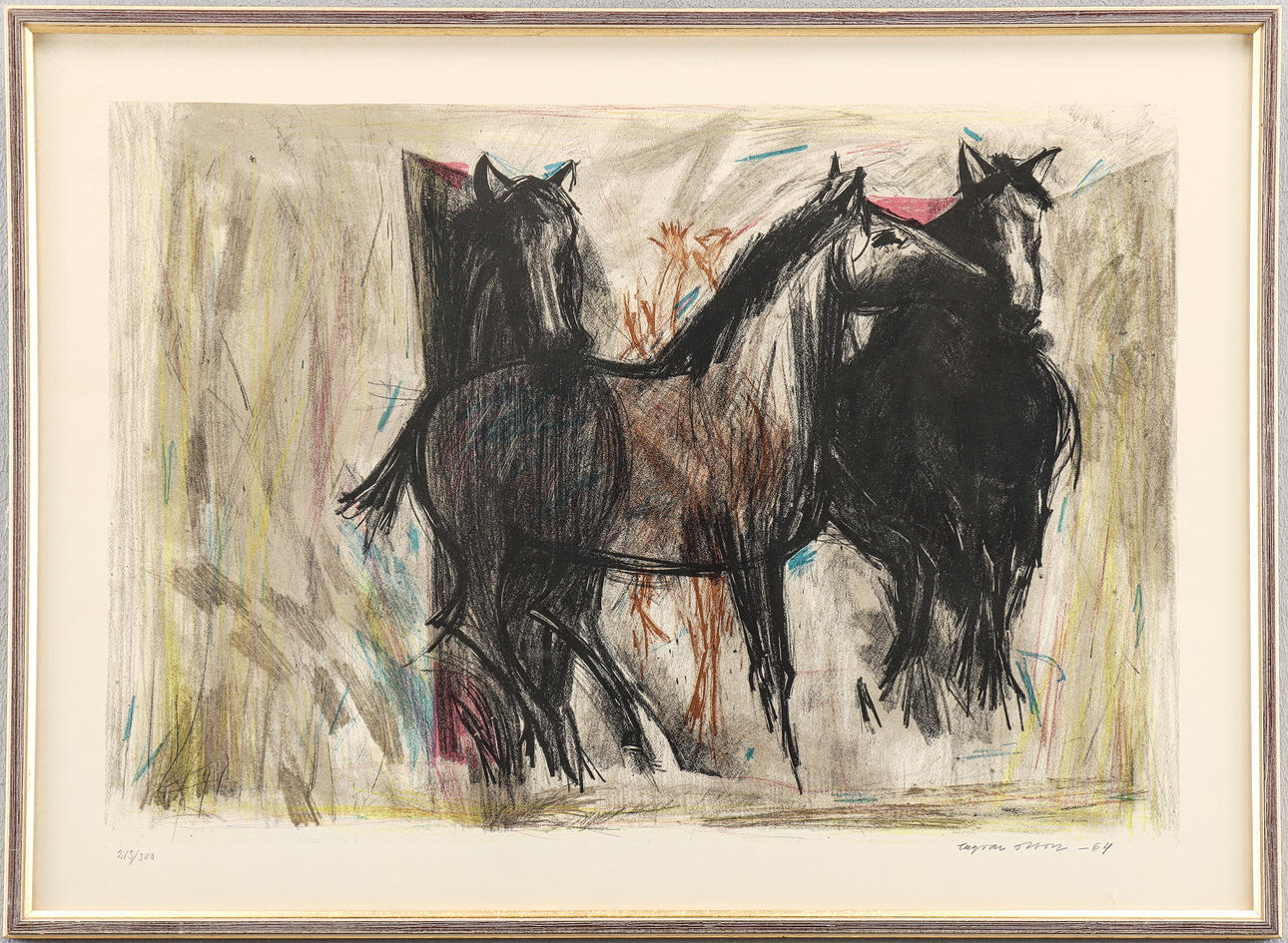 INGVAR OLSON. Lithograph 213/300, signed -64.