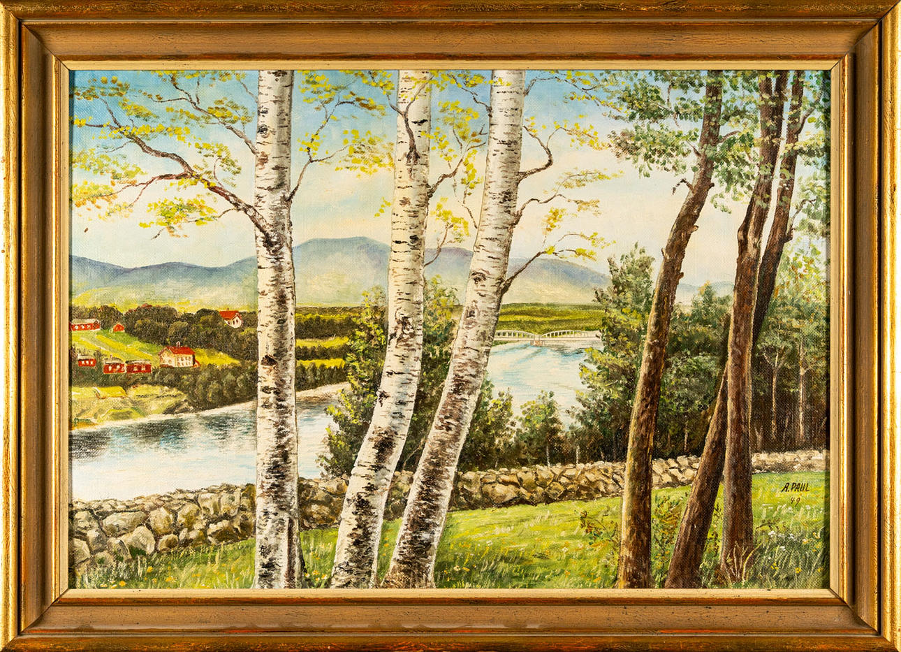 OIDENTIFIERAD KONSTNÄR. Oil on panel, signed, dated 1949, motif “summer landscape”.