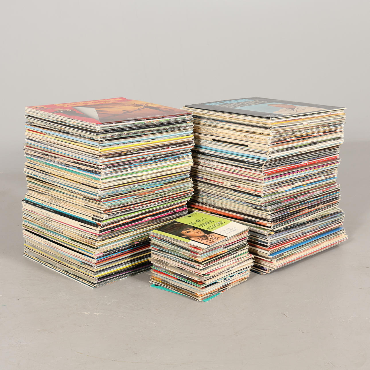 VINYL RECORDS about 300 LPs and singles.