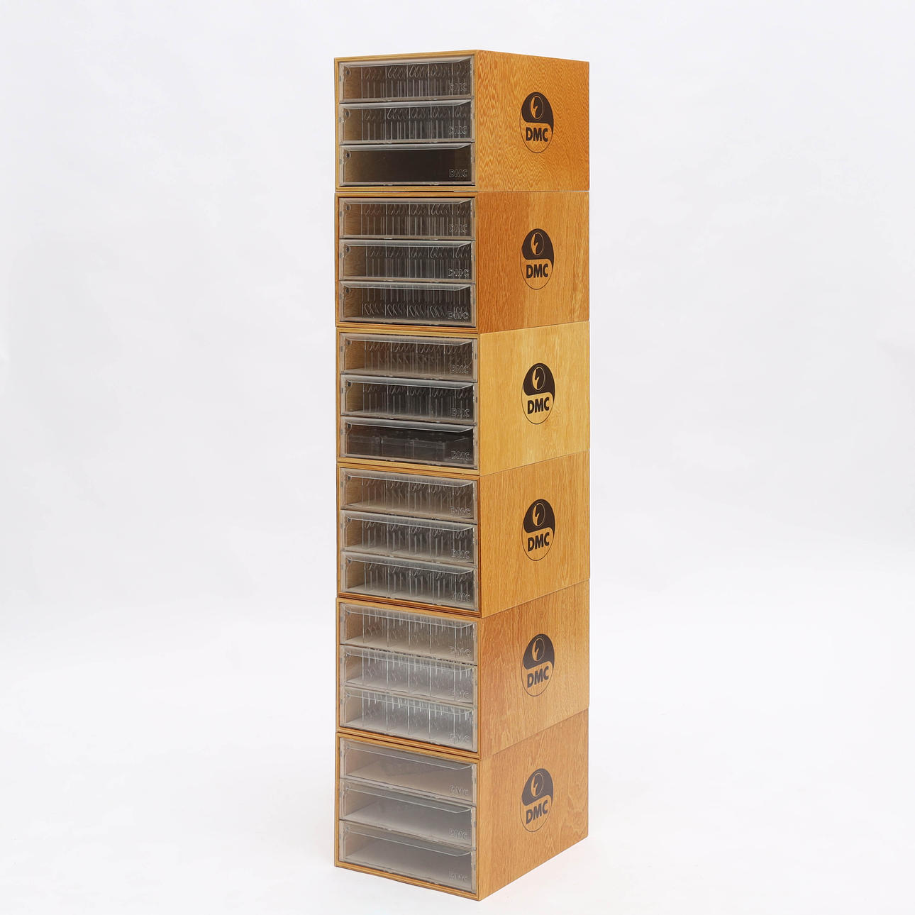 STORAGE BOXES, 6 pieces, for embroidery yarn, DMC.