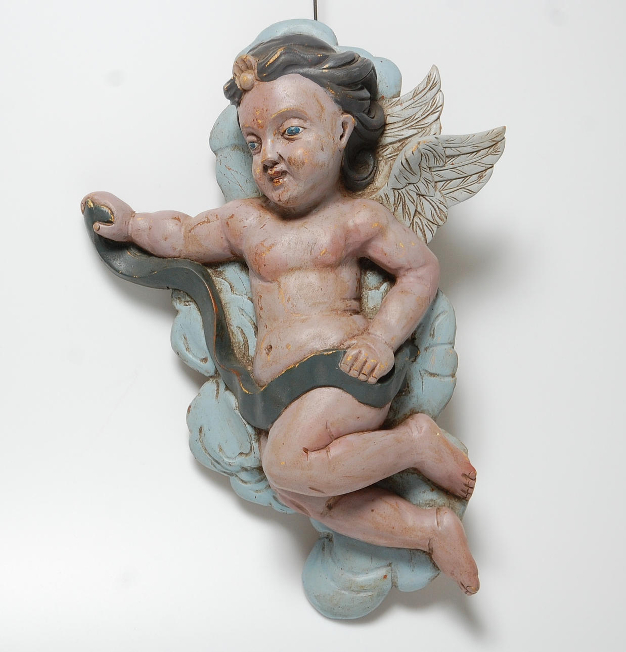 PUTTI, träskuren, barockstil.
