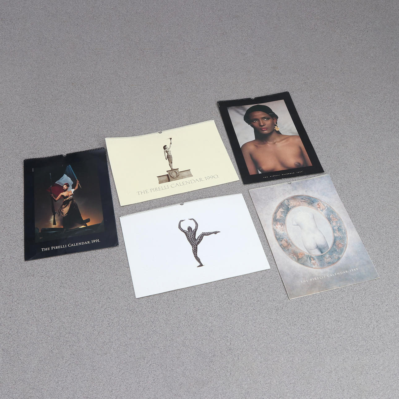 PIRELLI CALENDARS, FIVE PCS. 1987—1991.